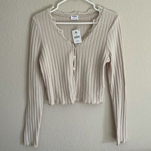 Cropped long sleeve top/cardigan
